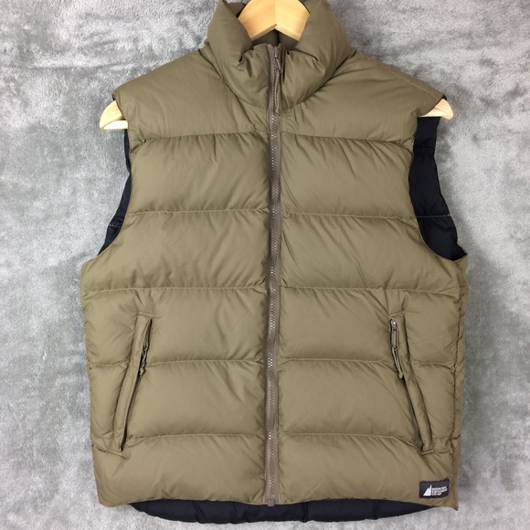 Mountain Equipment Other - Mountain Equipment  MEC Down Vest Mens XS Puffer Khaki Hiking Outdoors Vtg